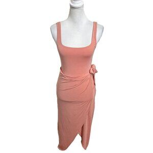 Aritzia Peach Midi Dress